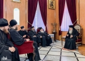Patriarch Theophilos III receives pilgrims from the Ukrainian Orthodox Church