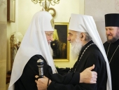 Întâistătătorul Bisericii Ortodoxe Ruse s-a întâlnit cu Sanctitatea Sa Patriarhul Serbiei Irinei