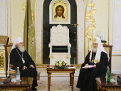 Primate of the Russian Orthodox Church meets with His Holiness Patriarch Irinej of Serbia