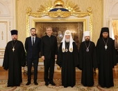 His Holiness Patriarch Kirill meets with Rev. Olav Fuyse Tveit, general secretary of the World Council of Churches
