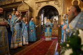 Slujirea Patriarhului de sărbătoarea Întâmpinării Domnului în catedrala „Adormirea Maicii Domnului” din Kremlin, or. Moscova