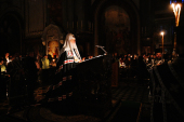 Slujirea Patriarhului în ziua de Luni a primei săptămâni din Postul Mare în catedrala „Hristos Mântuitorul”. Pavecernița cu citirea Canonului cel mare al Cuviosului Andrei Criteanul