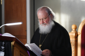 Slujirea Patriarhului în ziua de Marți a primei săptămâni din Postul Mare la Mănăstirea stavropighială „Nașterea Preasfintei Născătoare de Dumnezeu”, or. Moscova