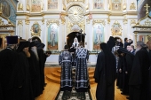 În ziua de Joi a primei săptămâni din Postul Mare Sanctitatea Sa Patriarhul Chiril s-a rugat, potrivit Tipicului pentru această zi, la Mănăstirea stavropighială Zaikonospassky