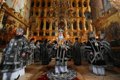 Slujirea Patriarhului în ziua de Vineri a primei săptămâni din Postul Mare în Lavra „Sfânta Treime” a Cuviosului Serghie
