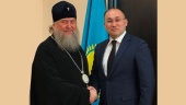 Відбулася зустріч голови Казахстанського митрополичого округу з міністром інформації та суспільного розвитку Республіки Казахстан