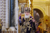 Slujirea Patriarhului în ajunul Duminicii Închinării Sfintei Cruci în catedrala „Hristos Mântuitorul”