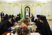 The Primate of the Russian Orthodox Church meets with the Supreme Patriarch and Catholicos of All Armenians