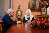 Întâlnirea Sanctității Sale Patriarhul Chiril cu șeful Republicii Daghestan V.A. Vasiliev