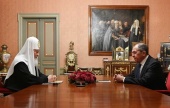 Состоялась встреча Святейшего Патриарха Кирилла с министром иностранных дел РФ С.В. Лавровым
