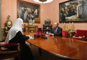 Întâlnirea Sanctității Sale Patriarhul Chiril cu ministrul afacerilor externe al Federației Ruse S.V. Lavrov