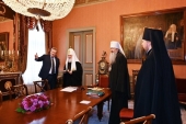 A avut loc întâlnirea Sanctității Sale Patriarhul Chiril cu guvernatorul regiunii Kirov și șeful Mitropoliei de Veatka
