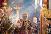 В Неделю 5-ю Великого поста Блаженнейший митрополит Киевский Онуфрий совершил Литургию в Киево-Печерской лавре