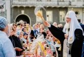În Sâmbăta Mare Sanctitatea Sa Patriarhul Chiril a vizitat un șir de biserici din Moscova