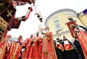 Slujirea Patriarhului la Mănăstirea „Acoperământul Maicii Domnului” cu prilejul aniversării a 20 de ani de la canonizarea Fericitei Matrona a Moscovei