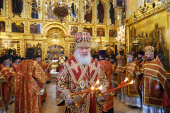 Slujirea Patriarhului în Vinerea din Săptămâna Luminată în Lavra „Sfânta Treime” a Cuviosului Serghie