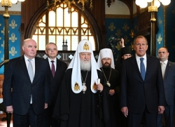 Întâistătătorul Bisericii Ortodoxe Ruse a luat parte la recepția cu prilejul Paștelor la Ministerul Afacerilor Externe