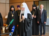 In conclusion of his visit to Strasbourg Patriarch Kirill answered questions from journalists