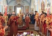 У день пам'яті преподобного Арсенія Коневського єпископ Виборзький Ігнатій очолив богослужіння в Коневському Різдво-Богородичному монастирі