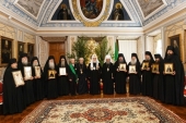 Sanctitatea Sa Patriarhul Chiril a înmânat distincții bisericești profesorilor Academiei de teologie din Moscova și viețuitorilor Lavrei „Sfânta Treime” a Cuviosului Serghie