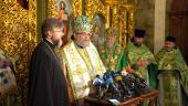 Hierarch of the Church of Cyprus reads out an address to Ukrainian authorities in connection with violation of rights of believers of the Ukrainian Orthodox Church