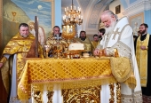 Întâistătătorul Bisericii Ortodoxe Ruse a sfințit Catedrala „Nașterea Preasfintei Născătoare de Dumnezeu” a Mănăstirii Konevets și a condus hirotonia arhimandritului Ignatii (Grigoriev) în treapta de episcop de Cistopol și Nijnekamsk