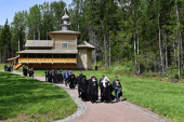 Vizita Patriarhului la Valaam. Sfințirea bisericii „Sfântul Cuvios Serafim de Sarov” pe insula Porfirevsky