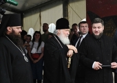 Святейший Патриарх Кирилл посетил молодежный форум «ДоброЛето. Территория веры» близ Сергиева Посада