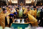 La 21 iulie în Catedrala „Hristos Mântuitorul”, or. Moscova, va avea loc petrecerea moasștelor Sfinților Dreptcredincioșilor Petru și Fevornia de Murom