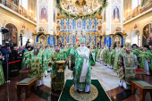 Vizita Patriarhului la Mitropolia de Nijniy Novgorod. Sfințirea Catedralei „Adormirea Maicii Domnului” a Pustiei Sarovului