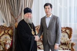 Митрополит Астанайский Александр встретился с акимом Западно-Казахстанской области
