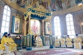 В Неделю 10-ю по Пятидесятнице митрополит Астанайский Александр совершил Литургию в Успенском кафедральном соборе г. Нур-Султана