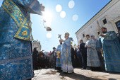 Патріарше служіння в день свята Успіння Пресвятої Богородиці в Успенському соборі Московського Кремля