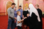 Святейший Патриарх Кирилл встретился с представителями хоккейного клуба ЦСКА