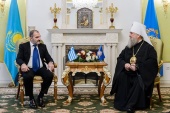 Состоялась встреча митрополита Астанайского Александра с новоназначенным послом Греции в Казахстане