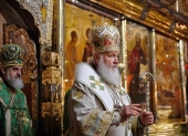 În ajunul zilei adormirii Sfântului Cuvios Serghie de Radonej Sanctitatea Sa Patriarhul Chiril a săvârșit privegherea în Lavra „Sfânta Treime” a Cuviosului Serghie