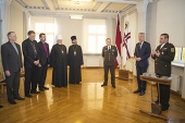 Mitropolitul de Riga Alexandr a luat parte la lansarea ediției Noului Testament pentru necesitățile Forțelor Armate Naționale ale Letoniei