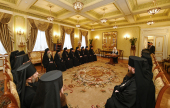 Întâlnirea Sanctității Sale Patriarhul Chiril cu auditorii cursurilor de ridicare a calificării pentru arhiereii nou numiți ai Bisericii Ortodoxe Ruse