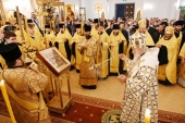 Sanctitatea Sa Patriarhul Chiril a săvârșit Utrenia în timpul privegherii la Mănăstirea „Icoana Maicii Domnului de Iveria” din Rostov-pe-Don