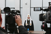 Vizita Patriarhului la Mitropolia Donului. Ieșirea la presă, la aeroport, în închierea vizitei