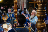 Slujirea Patriarhului de sărbătoarea Icoanei Maicii Domnului de Kazan în Catedrala „Adormirea Preasfintei Născătoare de Dumnezeu” din Kremlinul Moscovei