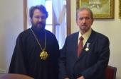 Mitropolitul de Volokolamsk Ilarion l-a felicitat pe colaboratorul-veteran al Departamentului pentru relațiile externe bisericești G.N. Skobei cu prilejul aniversării a 90 de ani din ziua nașterii