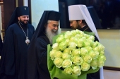 Primate of the Orthodox Church of Jerusalem arrives in Moscow