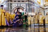 Întîistătătorii Bisericilor Ortodoxe a Ierusalimului și Rusă au săvîrșit Dumnezeiasca Liturghie în Catedrala „Hristos Mîntuitorul”