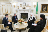 His Holiness Patriarch Kirill meets with Ambassador of Kingdom of Denmark to Russian Federation