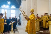 Патриарший экзарх всея Беларуси возглавил престольные торжества в Александро-Невском храме города Минска