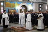 Președintele Departamentului Sinodal pentru colaborarea cu Forțele Armate a săvîrșit un Te-Deum cu prilejul conferirii bisericii „Buna Vestire” din Sokolniki a statutului de biserică principală a Forțelor aero-purtate