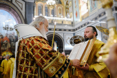 Slujirea Patriarhului în ajunul zilei de pomenire a Sfîntului Ierarh Nicolae Făcătorul în Catedrala „Hristos Mîntuitorul”