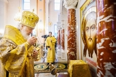 Предстоятель Русской Церкви освятил храм праведного воина Феодора Ушакова в Южном Бутове г. Москвы