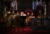 Slujirea Patriarhului de ziua pomenirii Sfîntului Ierarh Petru în Catedrala „Adormirea Maicii Domnului” din Kremlin, or. Moscova